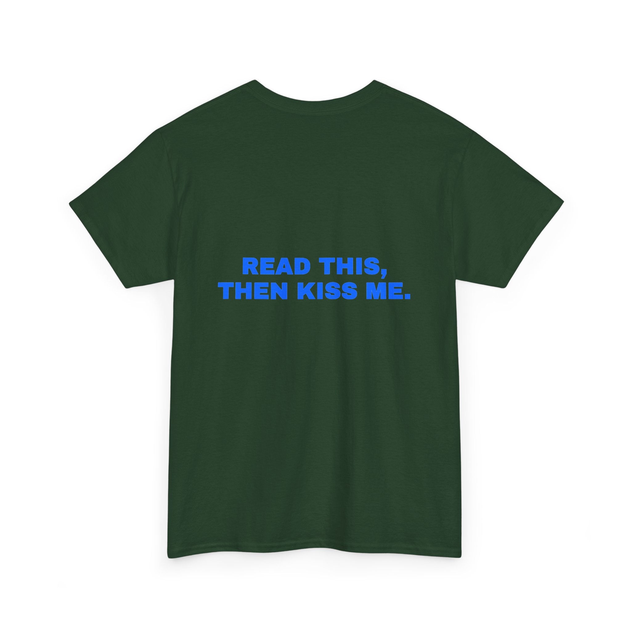 Read this, then kiss me. Royal print (dark)