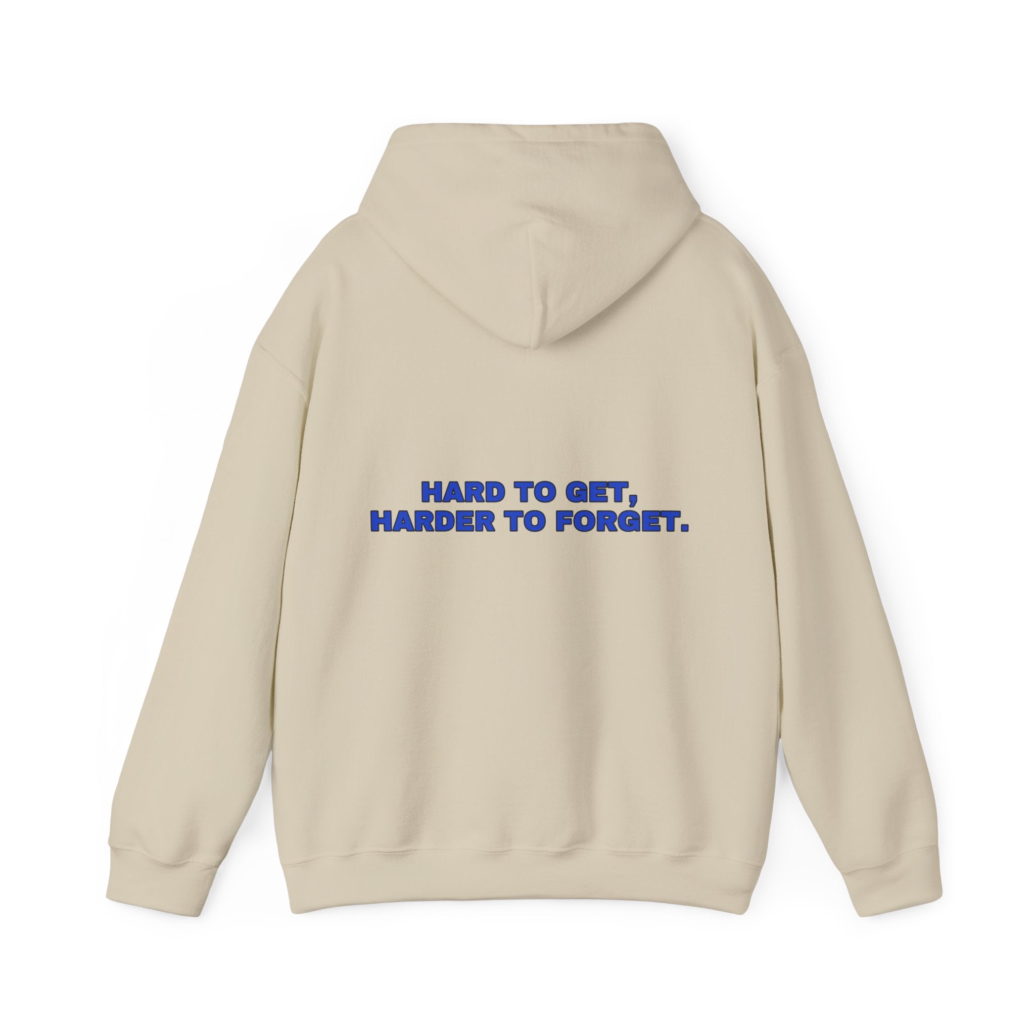 Hard to get, harder to forget. Cobalt print