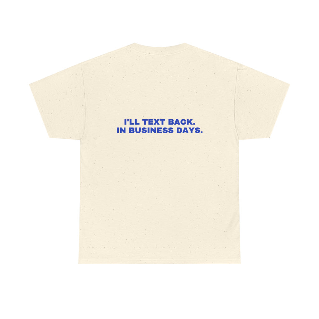 I'll text back. In business days. Cobalt print