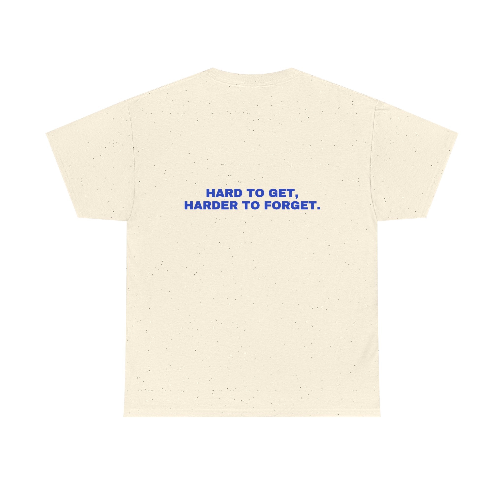 Hard to get, harder to forget. Cobalt print